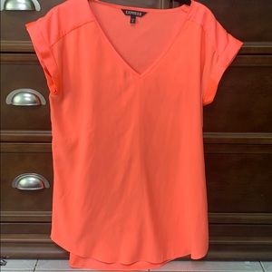 Silk coral top from Express